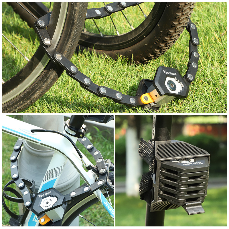 Anti-Theft Strong Security Bicycle Folding Lock With 3 Keys
