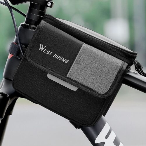 Bilateral Tube Touch Screen Saddle Bag