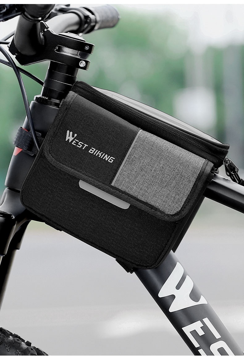 Bilateral Tube Touch Screen Saddle Bag
